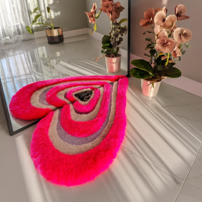 Heartfelt Fluff Rug – 24" (Customizable Size)